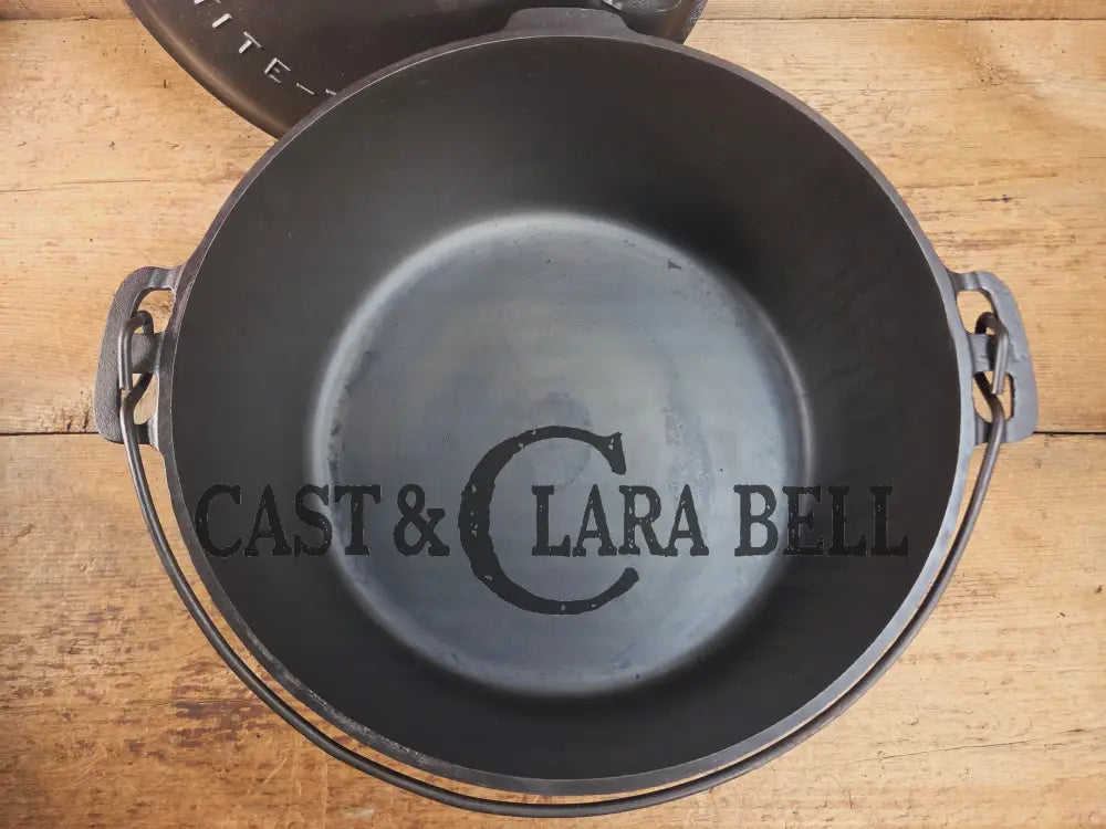 HUGE!! 1920’s Griswold Size #10 (835 A) Dutch Oven with Large Block Logo and (2553 A) Lid. One of the BIGGEST you can