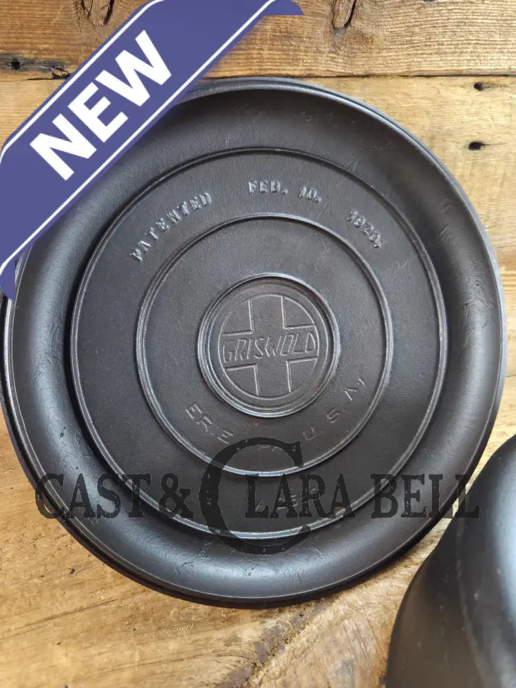 HUGE!! 1920’s Griswold Size #10 (835 A) Dutch Oven with Large Block Logo and (2553 A) Lid. One of the BIGGEST you can