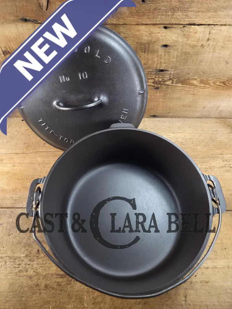 HUGE!! 1920’s Griswold Size #10 (835 A) Dutch Oven with Large Block Logo and (2553 A) Lid. One of the BIGGEST you can