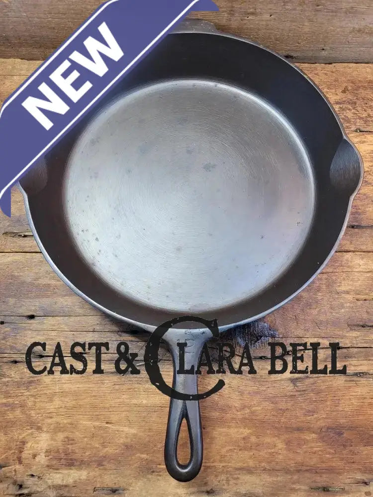 Huge beautiful 1930’s Griswold No. 12 Skillet with Small Block Logo and Heat Ring 719 D. Perfect bacon skillet!