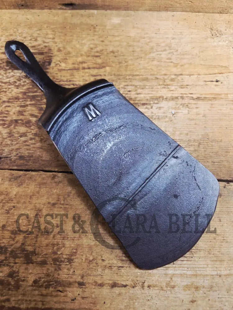 HUGE! Repurposed Late 1800βs! Fancy Handled #9 Cast Iron Skillet with Raised W and Gatemark. One of a kind! SC24