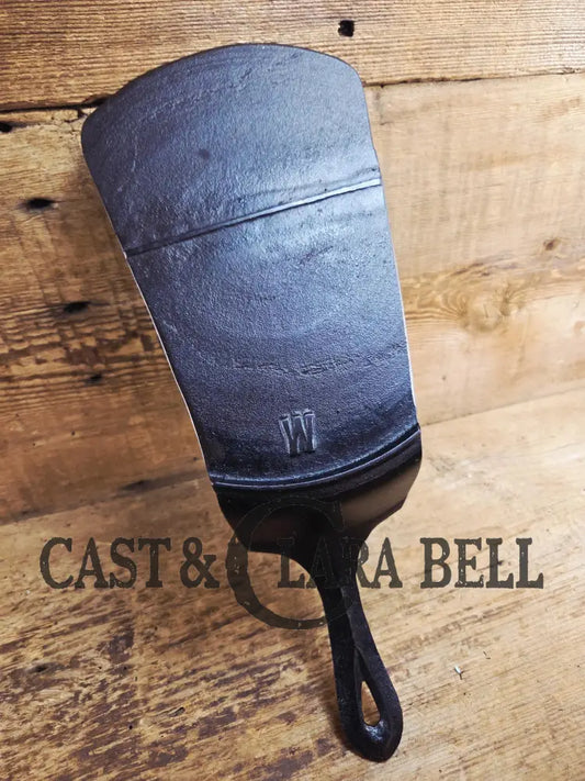 HUGE! Repurposed Late 1800βs! Fancy Handled #9 Cast Iron Skillet with Raised W and Gatemark. One of a kind! SC24