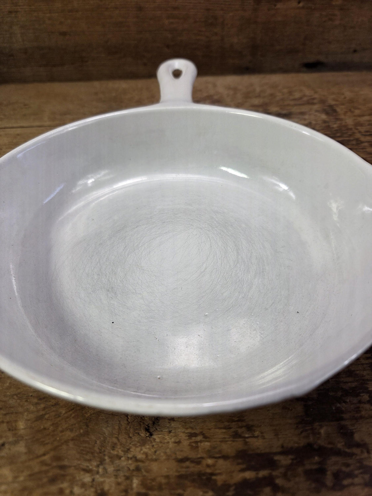 Rare and Cool story! White enameled BSR Red Mountain Series #5 Skillet with Heat Ring. Finished in the 70’s by a third