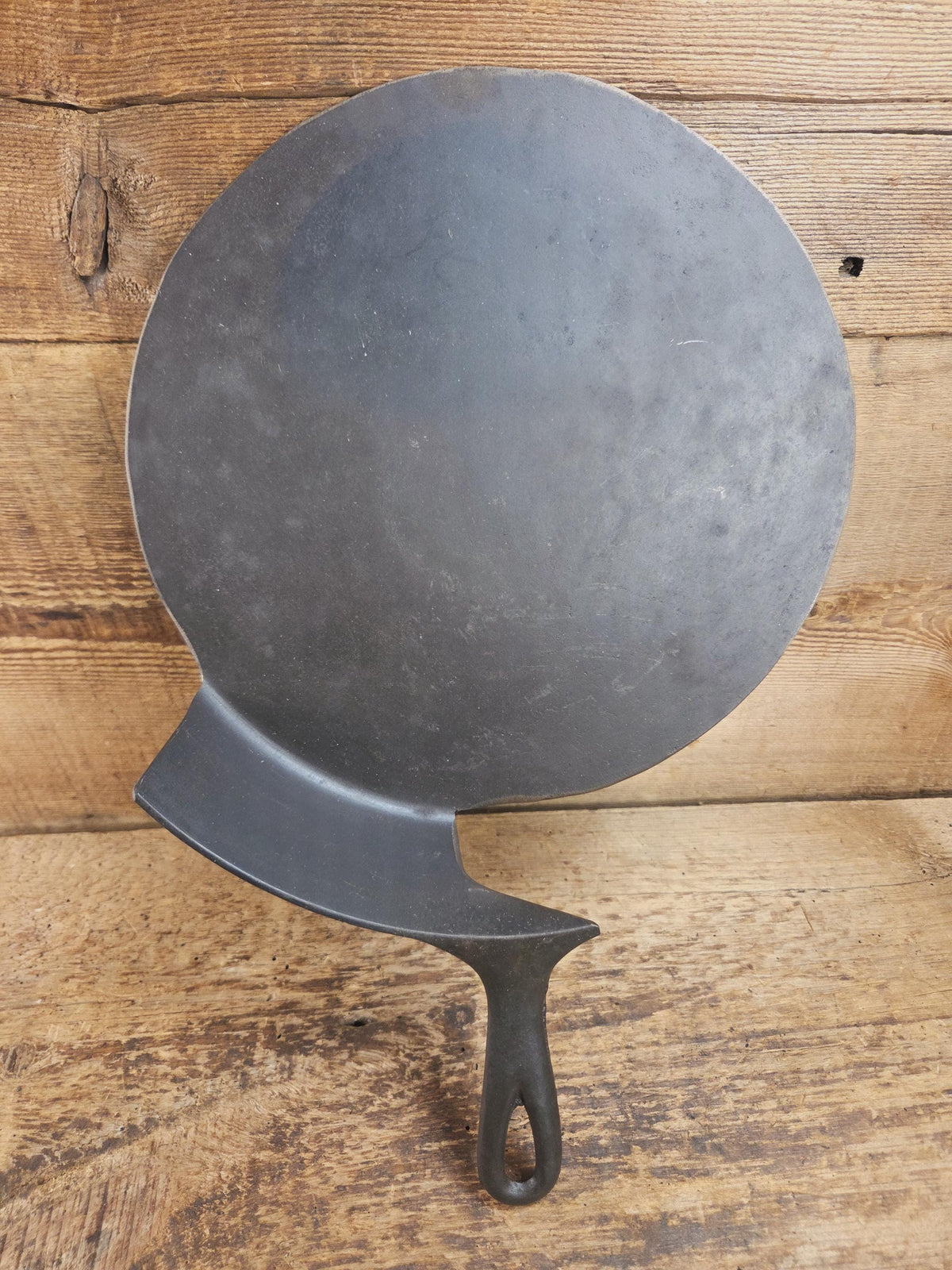 What a funky creation! Huge Repurposed Wagner #11 cast iron spatula. Possible pizza peel for your homemade pizzas!