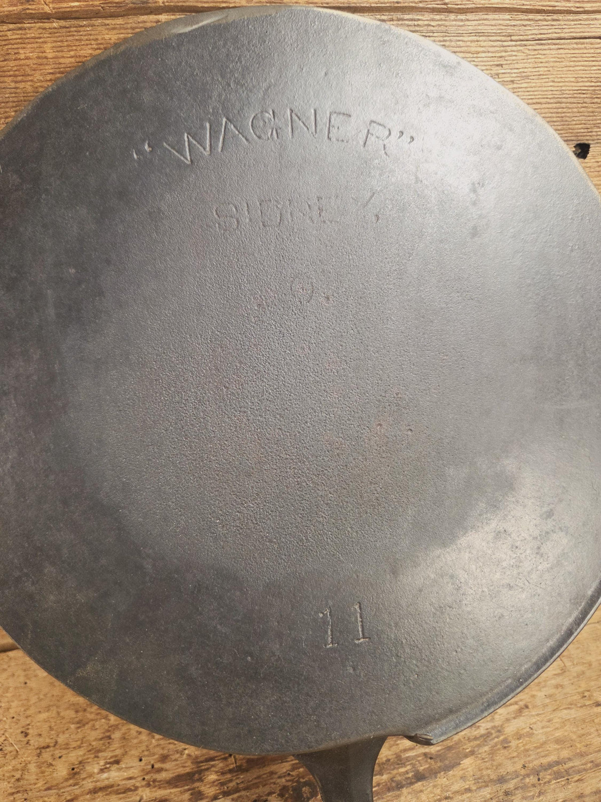 What a funky creation! Huge Repurposed Wagner #11 cast iron spatula. Possible pizza peel for your homemade pizzas!