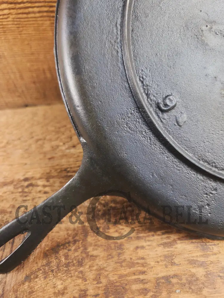 Late 1800βs Antique #9 Round Stove Eye Griddle with Gate mark and Raised 9 straight handle Griddle
