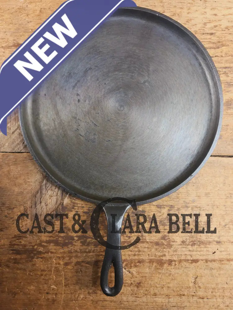 Late 1800’s Antique #9 Round Stove Eye Griddle with Gate mark and Raised 9 straight handle Griddle