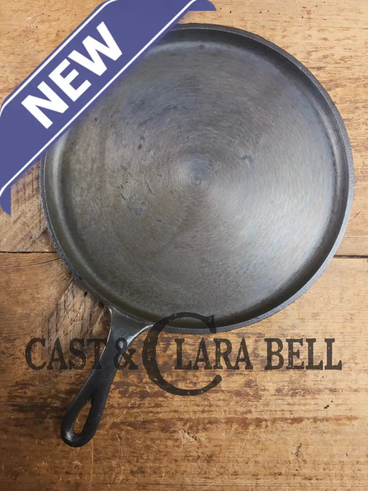 Late 1800’s Antique #9 Round Stove Eye Griddle with Gate mark and Raised 9 straight handle Griddle