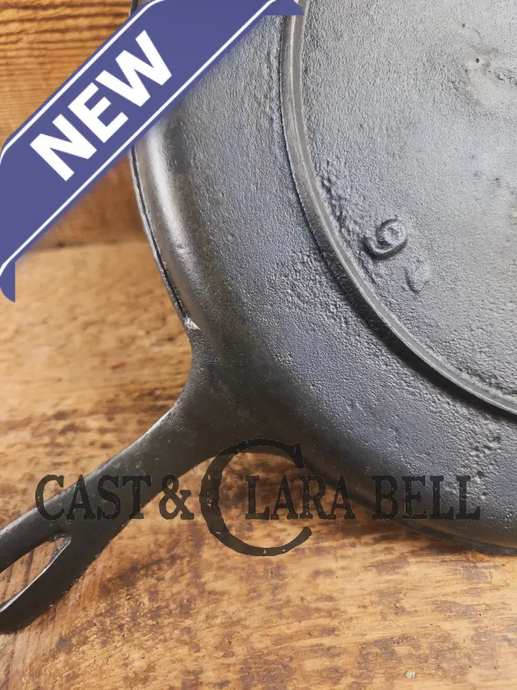 Late 1800’s Antique #9 Round Stove Eye Griddle with Gate mark and Raised 9 straight handle Griddle