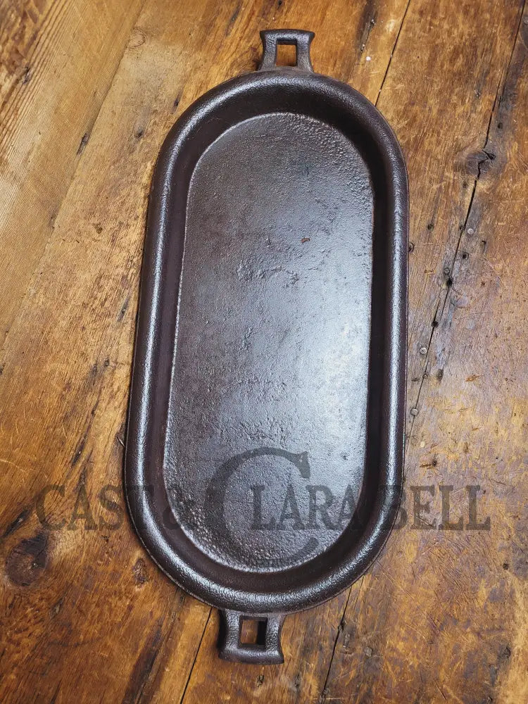 Late 1800S Antique Gate-Marked #8 Cast Iron Griddle / Sad Heater.