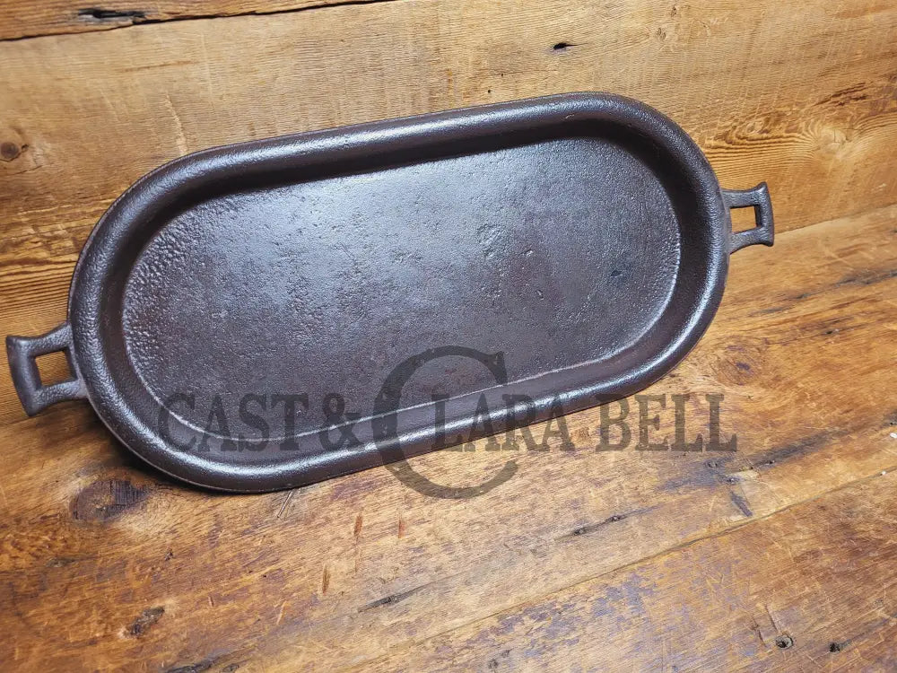 Late 1800S Antique Gate-Marked #8 Cast Iron Griddle / Sad Heater.