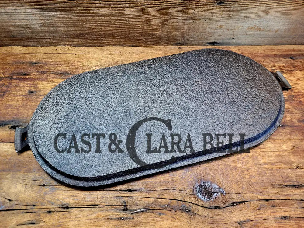 Late 1800โS Antique Gate-Marked Raised #8 Cast Iron Long Griddle. Awesome Camp Griddle Sc24 Griddle