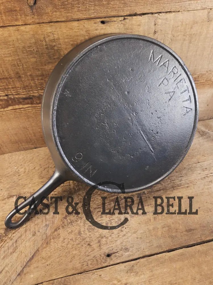Late 1800’s HTF Marietta 9 inch Skillet with Gatemark & Marietta PA markings. Restored and Ready to Use! Skillet