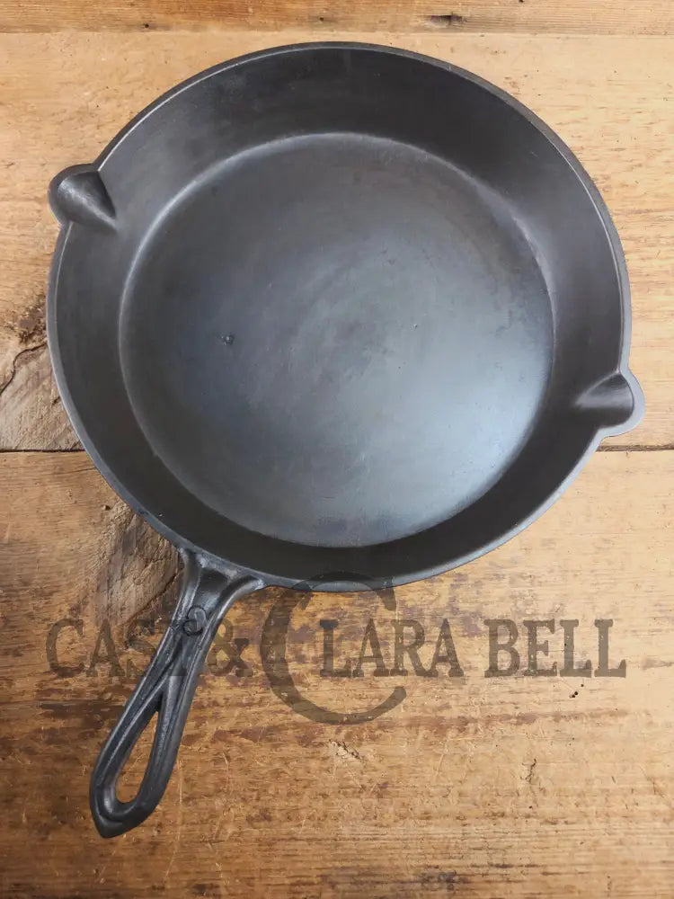 Late 1800’s Semi Fancy handled #9 cast iron skillet with Raised PH on the bottom. Beautiful skillet amazing daily user!