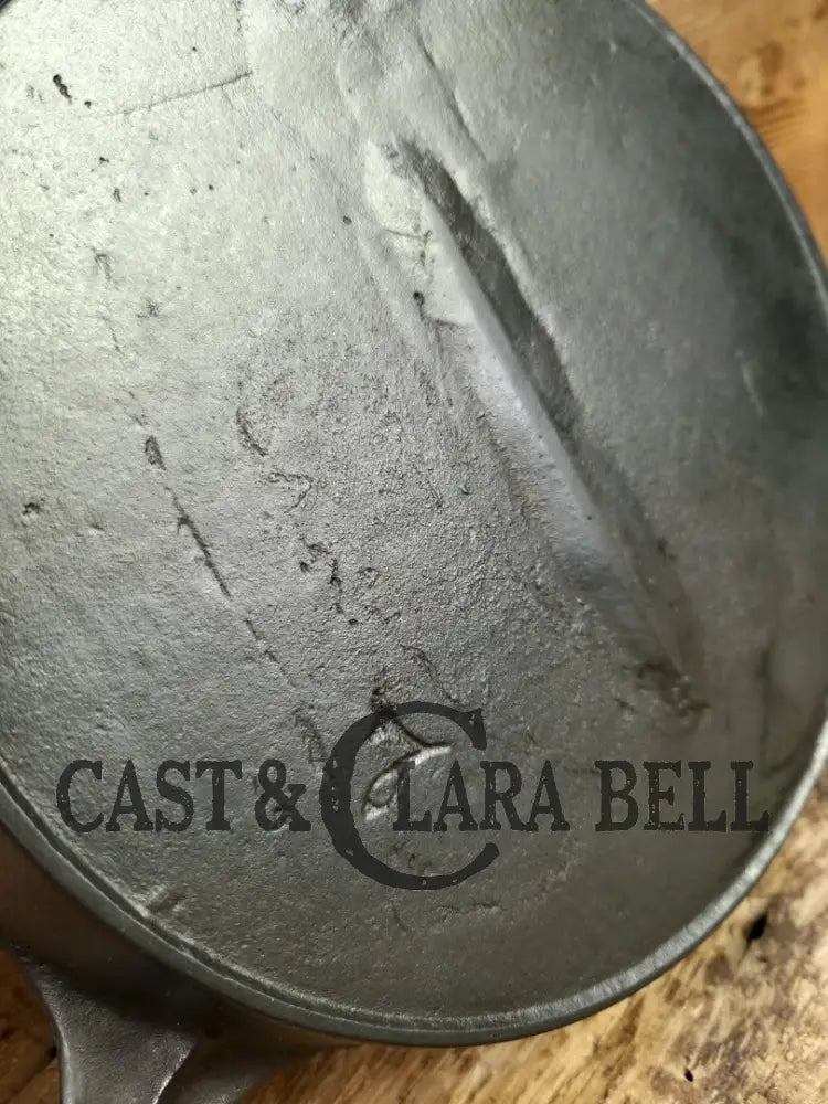 Late 1800βs Unknown Maker Antique #7 Skillet Fancy Handle. Very cool piece to use similar to Griswold Erie Skillet
