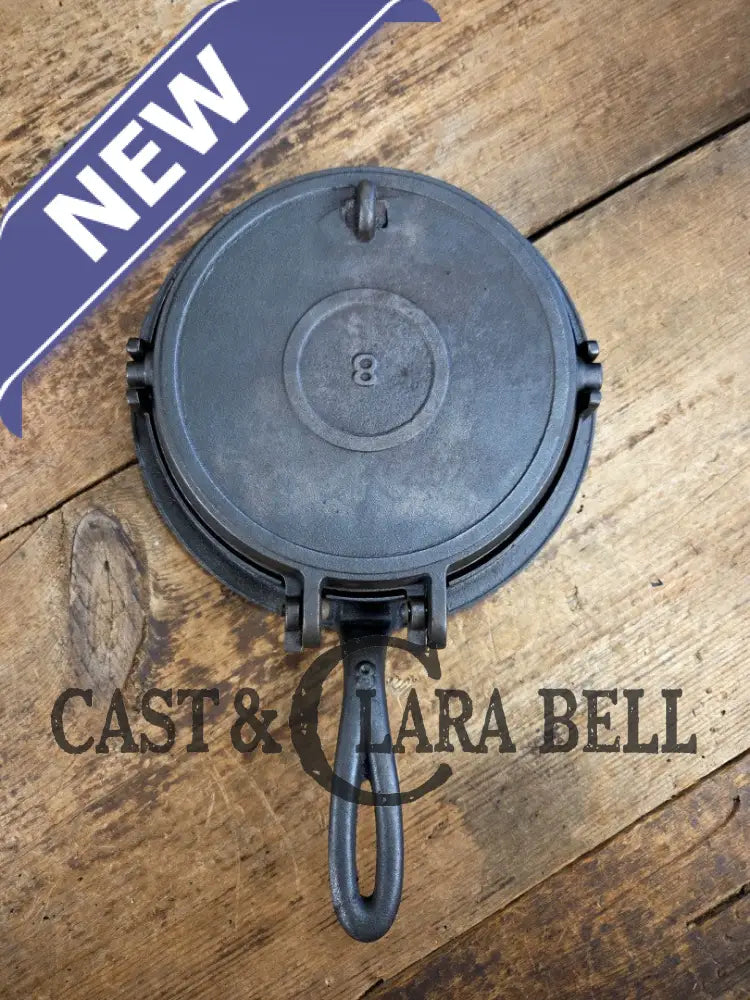 Late 1800’s Unmarked BEAUTIFUL #8 Antique Waffle iron. Awesome raised 8 on both paddles and handles. VERY cool! Waffle