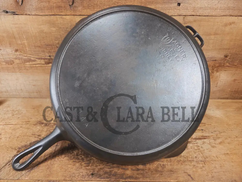 Looking for a BIG skillet?? 1920’s Wagner #14 Cast Iron Skillet the biggest Wagner made. Big bacon skillet awesome for