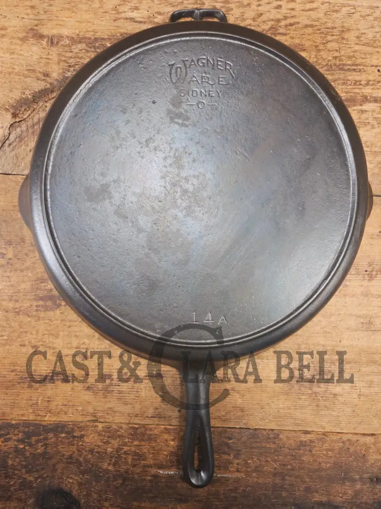 Looking for a BIG skillet?? 1920’s Wagner #14 Cast Iron Skillet the biggest Wagner made. Big bacon skillet awesome for