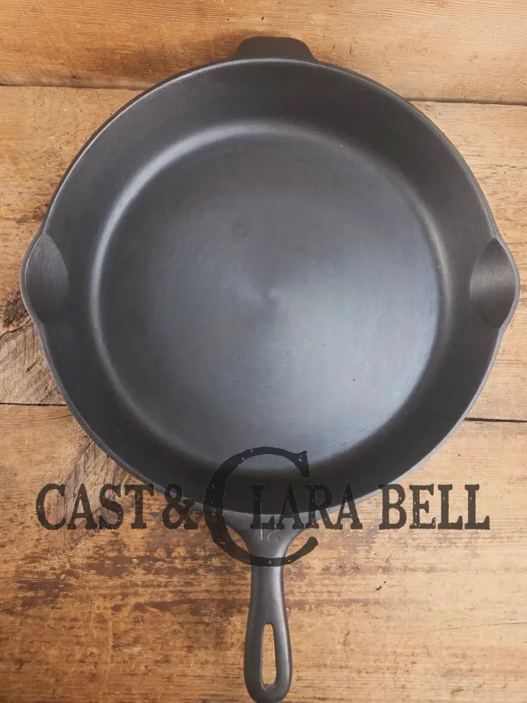 Looking for a BIG skillet?? Wagner #12 B Cast Iron Skillet with Heat Ring 14 inch skillet Skillet