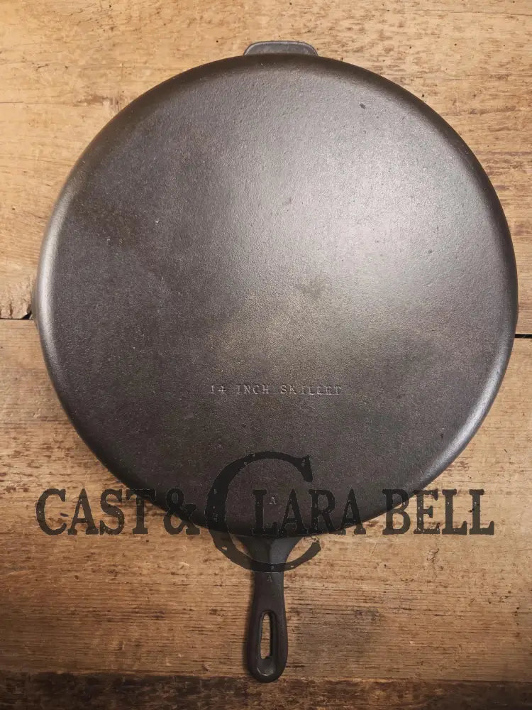 Looking for a BIG skillet?? Wagner #12 Cast Iron Skillet with Heat Ring 14 inch skillet ’A’ Skillet