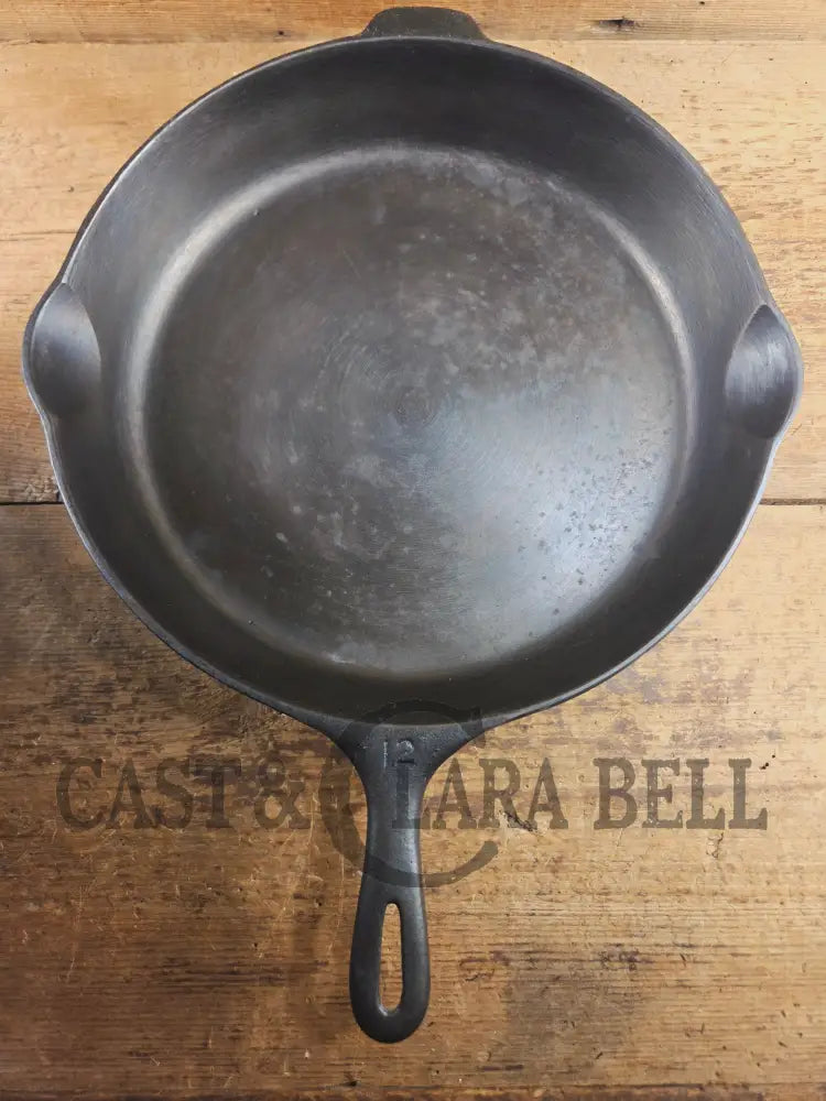 Looking for a BIG skillet?? Wagner #12 Cast Iron Skillet with Heat Ring 14 inch skillet Skillet