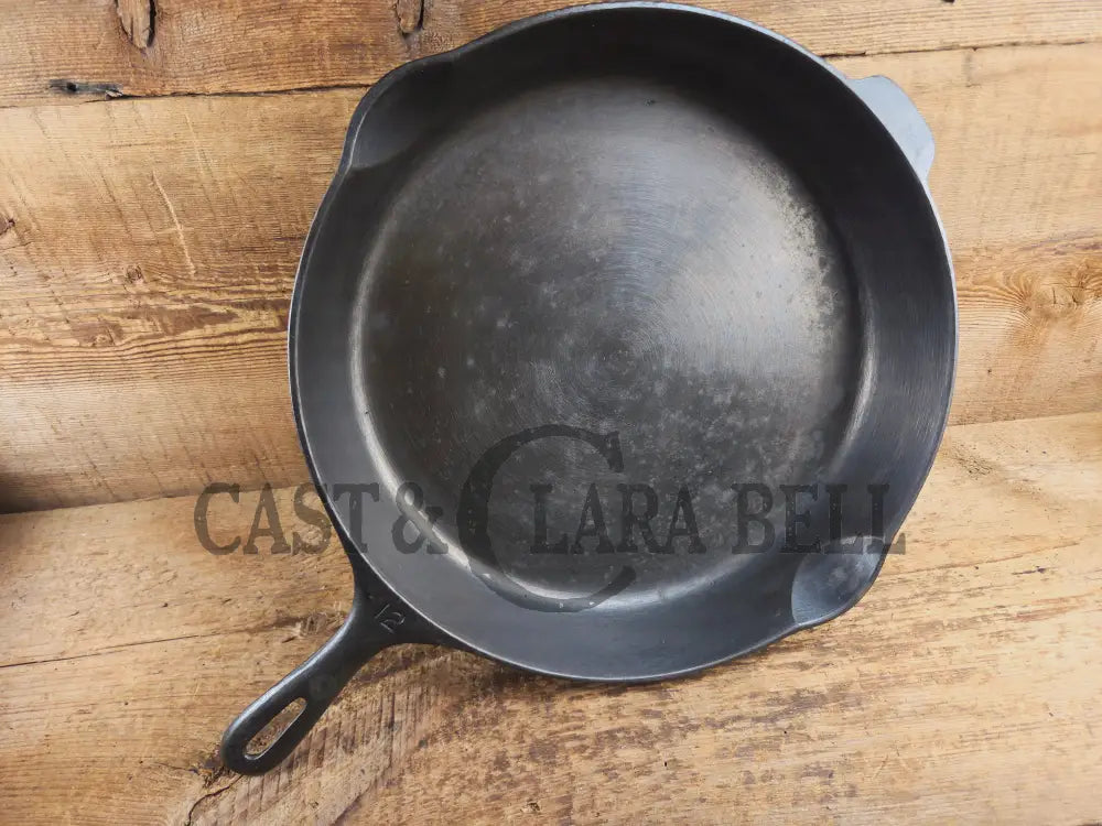 Looking for a BIG skillet?? Wagner #12 Cast Iron Skillet with Heat Ring 14 inch skillet Skillet