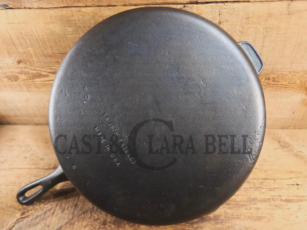 Looking for a BIG skillet?? Wagner #12 Cast Iron Skillet with Heat Ring 14 inch skillet Skillet