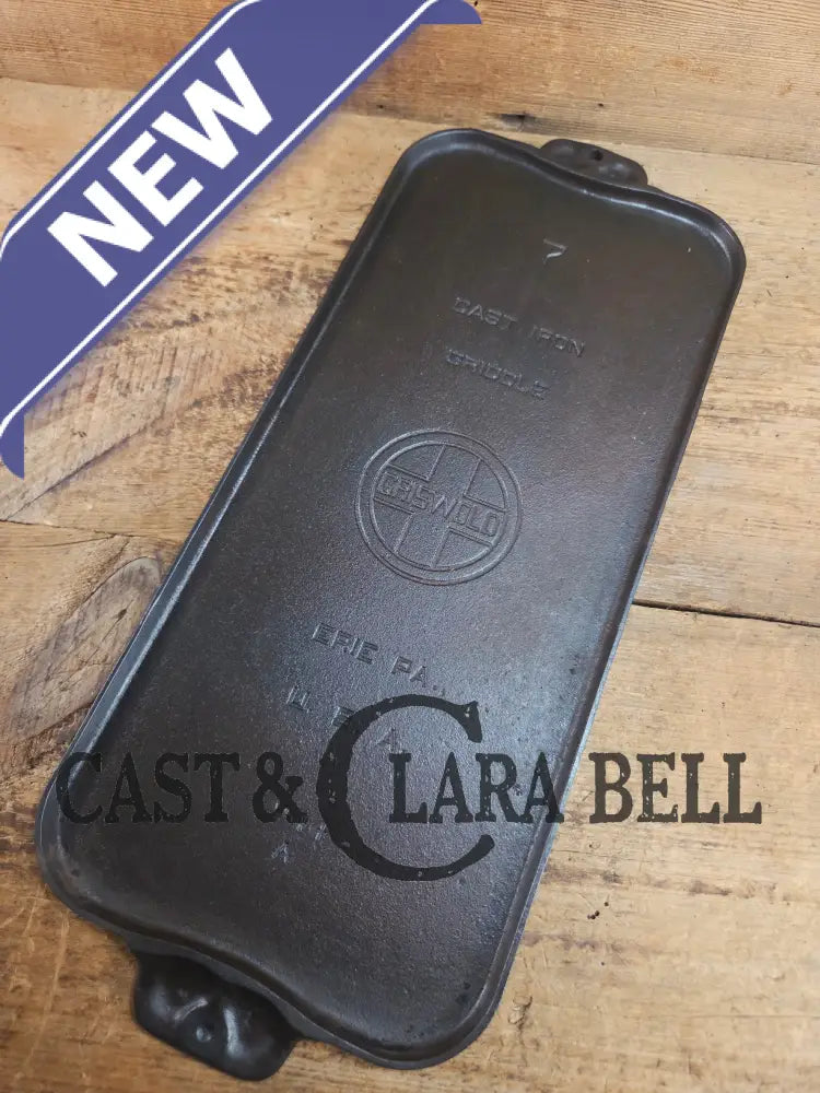 LOVE it. Great gift! 1920’s Large Block Logo Griswold #7 Cast Iron Long Griddle 744 Griddle