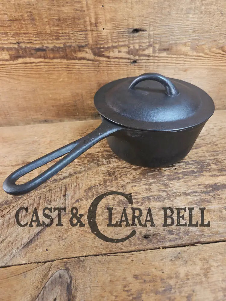 Lovely Birmingham Stove & Range Marked 2 quart sauce pan with lid! Perfect bean pot for your grill! Dutch Ovens Trivets