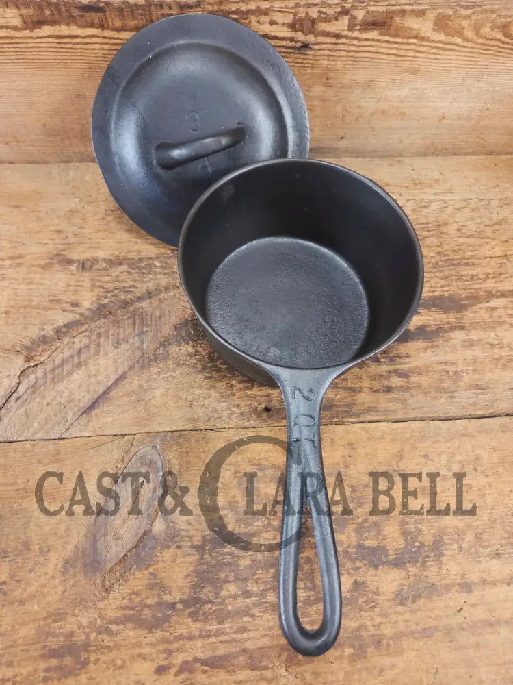 Lovely Birmingham Stove & Range Marked 2 quart sauce pan with lid! Perfect bean pot for your grill! - Dutch Ovens