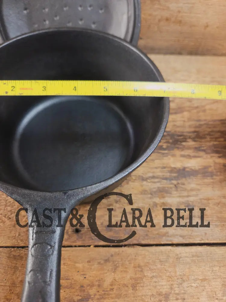 Lovely Birmingham Stove & Range Marked 2 quart sauce pan with lid! Perfect bean pot for your grill! Dutch Ovens Trivets