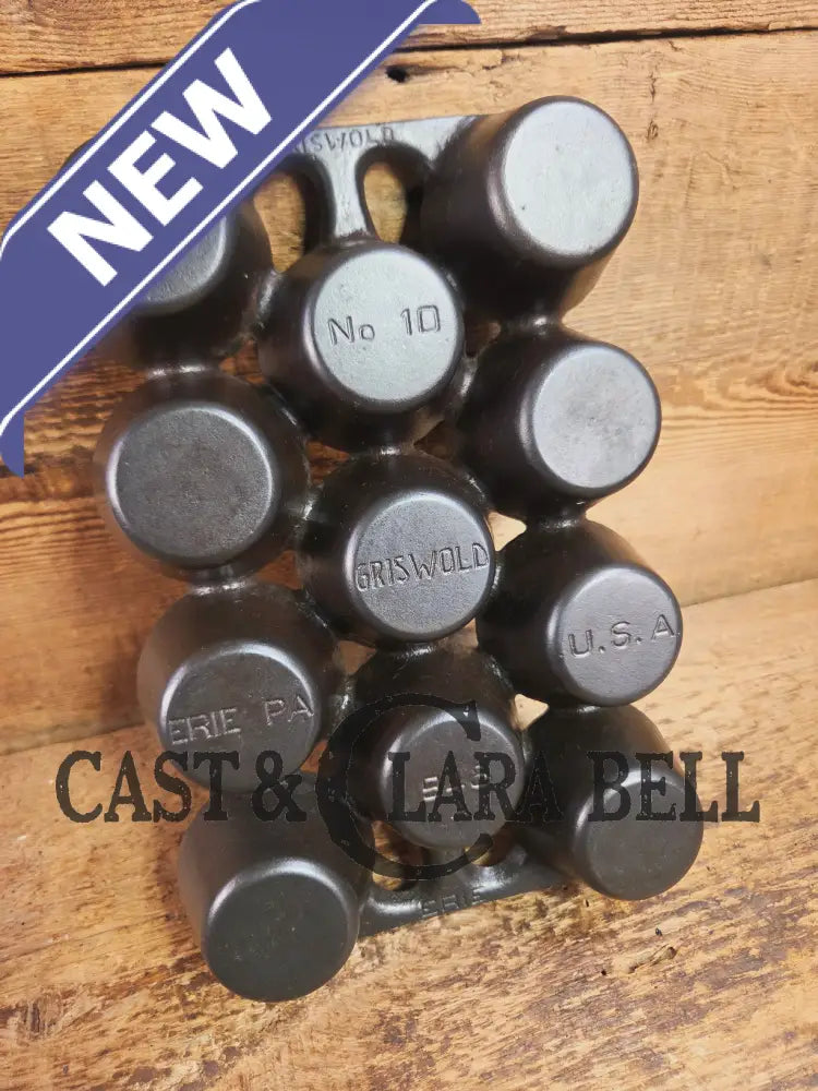 Lovely Griswold No. 10 Popover Pan 948 A Variation 10 with Griswolds & Erie markings. Ready to make brownies muffins or