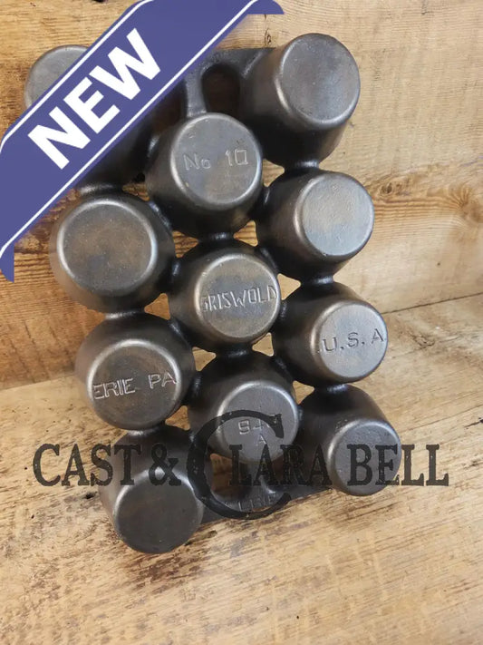 Lovely Griswold No. 10 Popover Pan 948 A Variation 10 with Griswolds & Erie markings. Ready to make brownies muffins or