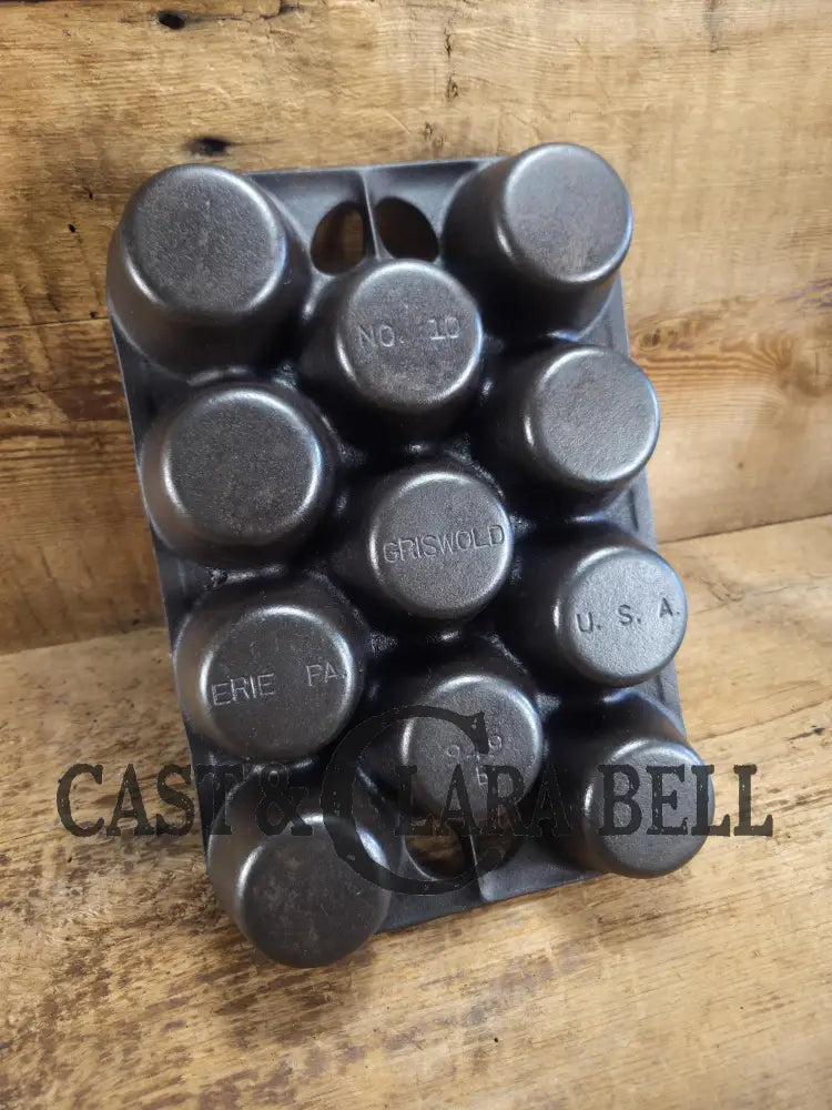 Lovely Griswold No. 10 Popover Pan 949 B. Fully Restored and ready to make the best brownies muffins or cornbread!