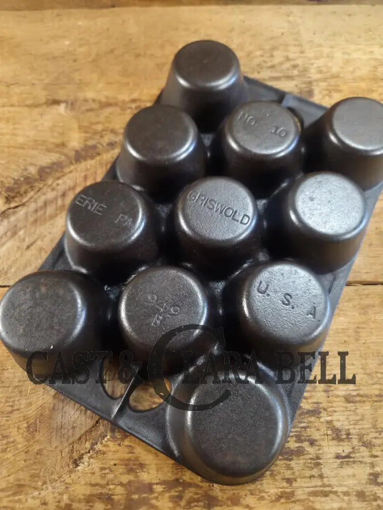 Lovely Griswold No. 10 Popover Pan 949 B. Fully Restored and ready to make the best brownies muffins or cornbread!