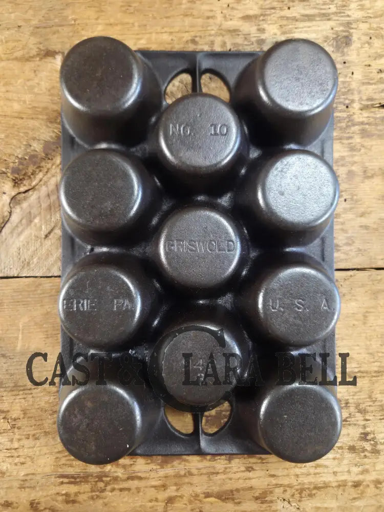 Lovely Griswold No. 10 Popover Pan 949 B. Fully Restored and ready to make the best brownies muffins or cornbread!