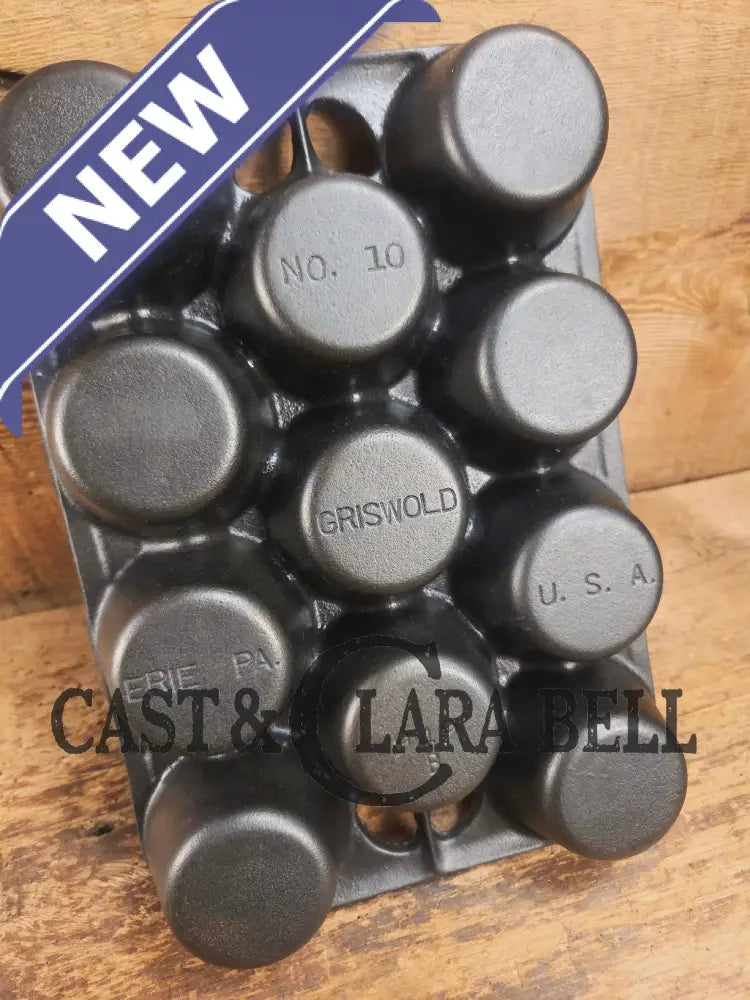 Lovely Griswold No. 10 Popover Pan 949 B. Fully Restored and ready to make the best brownies muffins or cornbread!