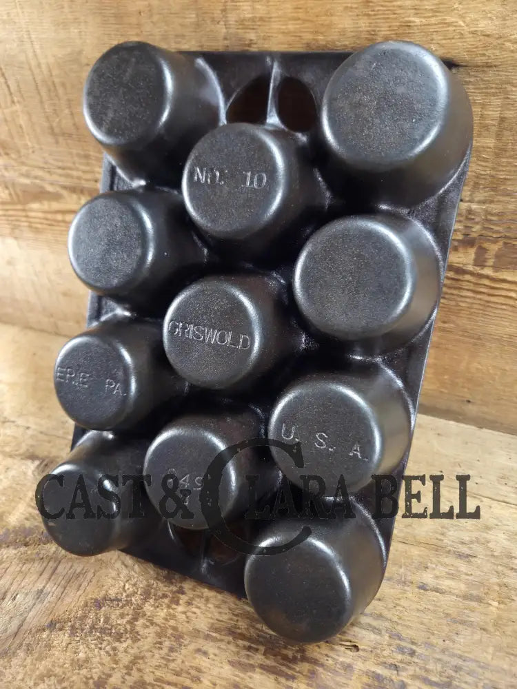 Lovely Griswold No. 10 Popover Pan 949 B. Fully Restored and ready to make the best brownies muffins or cornbread!