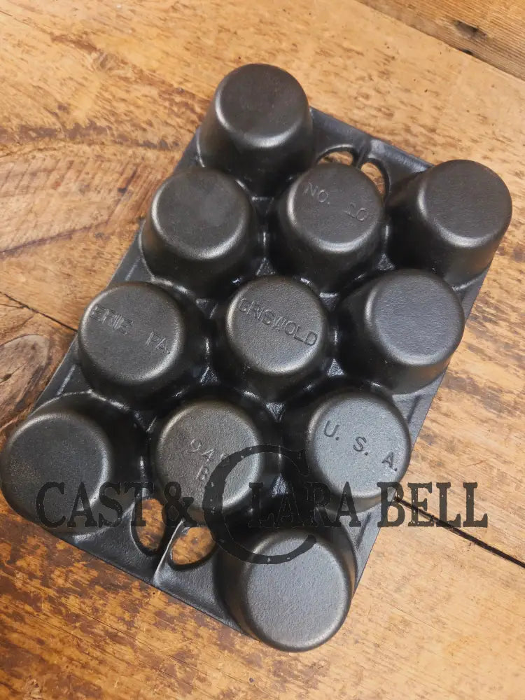 Lovely Griswold No. 10 Popover Pan 949 B. Fully Restored and ready to make the best brownies muffins or cornbread!