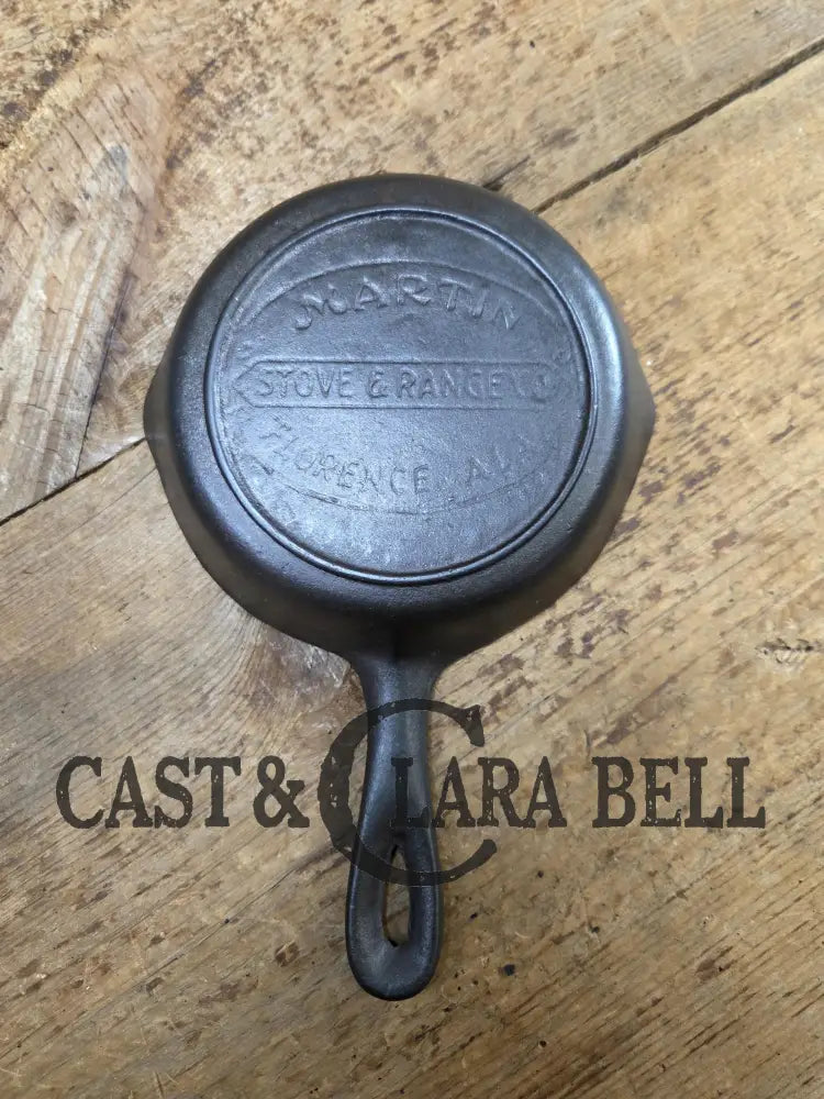 Martin Stove & Range Co. #3 Cast Iron Egg Skillet with ’Hamburger’ Logo Skillet