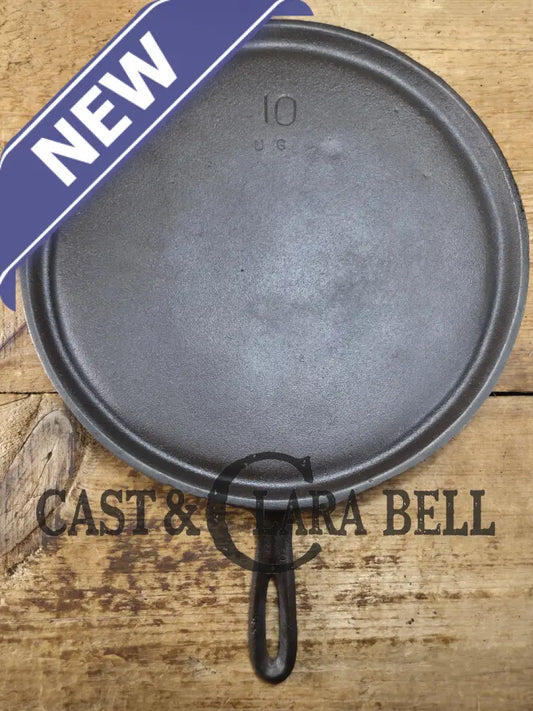 Mid Century Lodge #10 Cast Iron Round Griddle. Great daily user for grilled sandwiches! Wonderful utility griddle (UG)