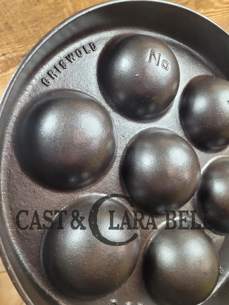 Mint And Trending! Beautiful Griswold No. 32 Cast Iron Aebleskiver 962. Awesome Poached Eggs!