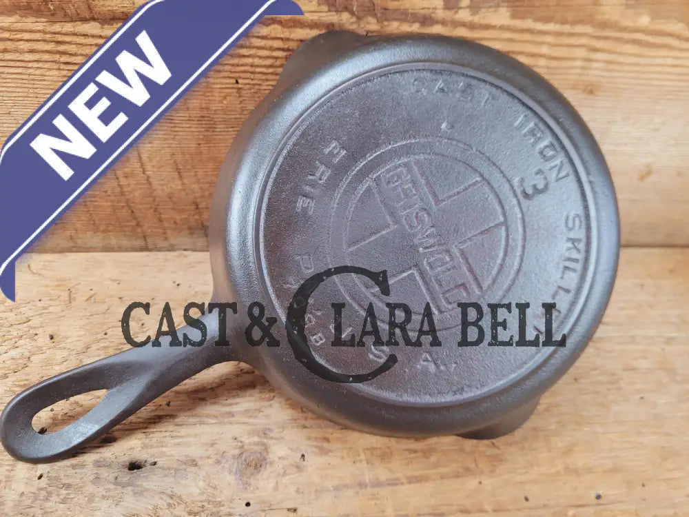 Must Have! 1910’S Griswold #3 Egg Skillet With Large Block Logo And Heat Ring 709 A.