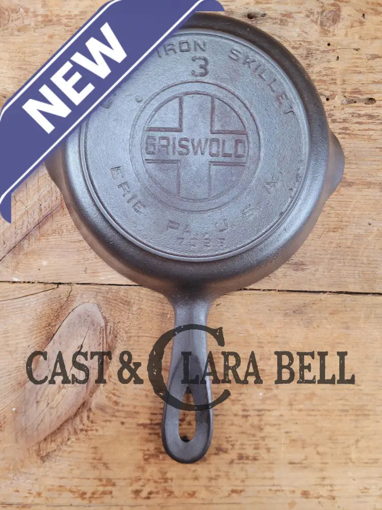 Must Have! 1910’S Griswold #3 Egg Skillet With Large Block Logo And Heat Ring 709 A.