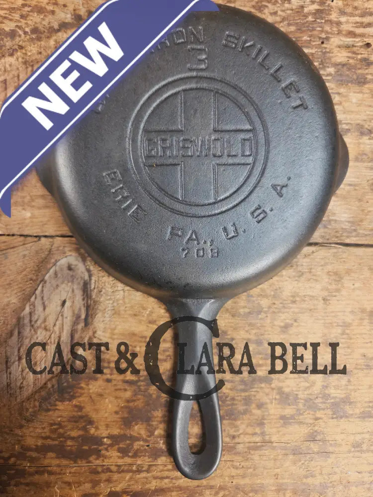 Must have egg skillet! Griswold #3 Skillet with Large Block Logo 709 Skillet