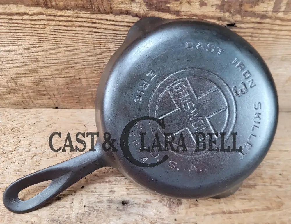 Must Have! Griswold #3 Egg Skillet With Large Block Logo And Smooth Bottom 709 A. Restored Ready To
