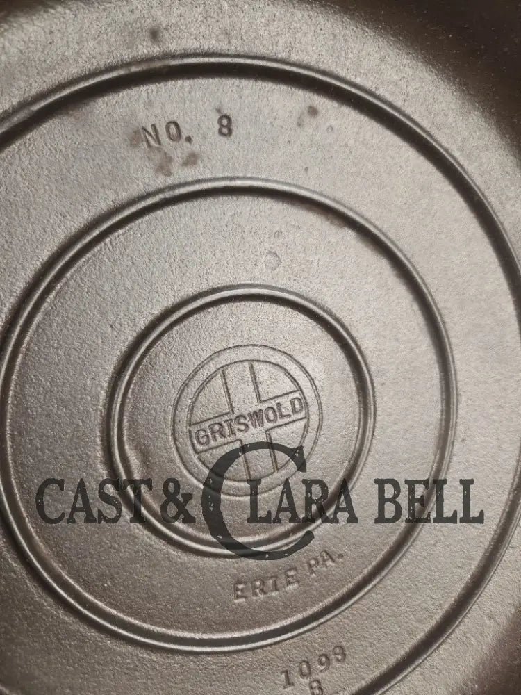 Need a lid? 1940βs Griswold No. 8 High Dome Skillet Lid with Small Block Logo 1098 B Skillet