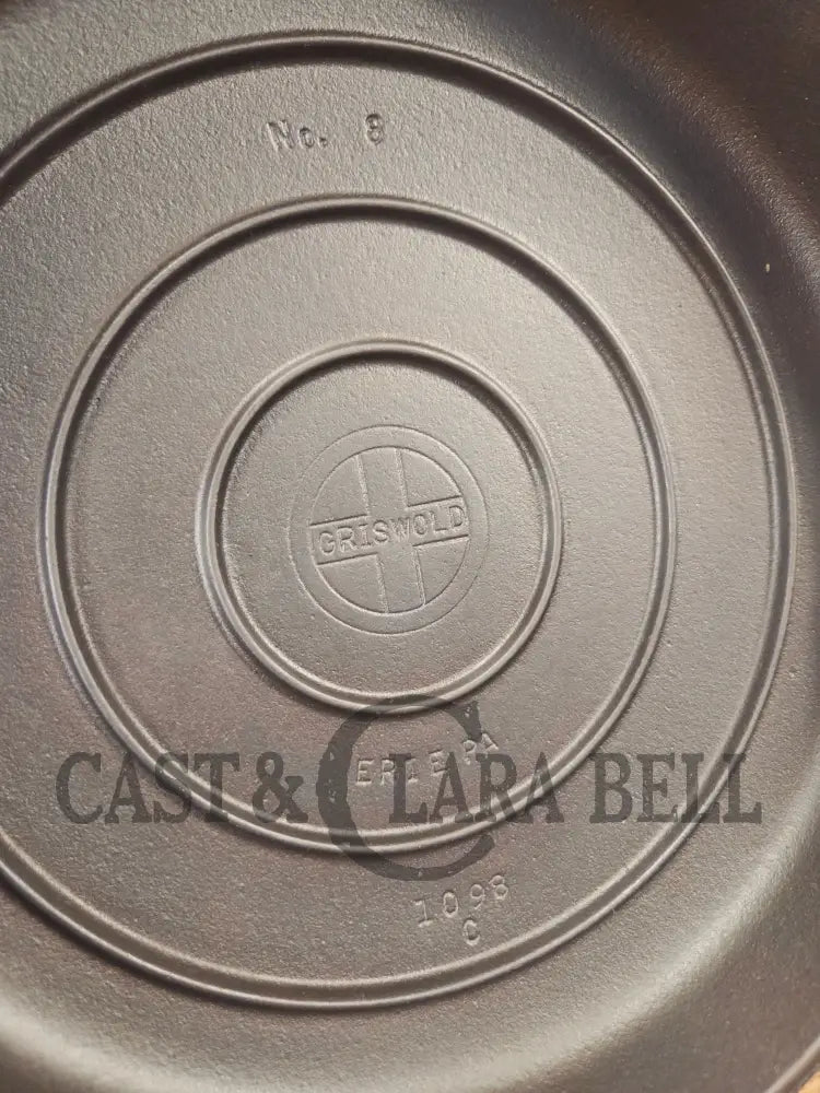 Need a lid? 1940’s Griswold No. 8 High Dome Skillet Lid with Small Block Logo 1098 C - Skillet