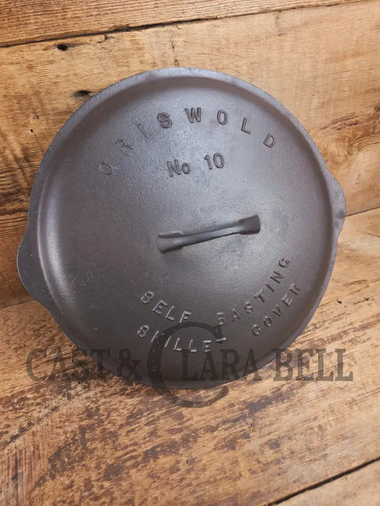Need a lid? Hard to find 1920’s Griswold No. 10 Skillet Lid with Large Block Logo 470 Skillet