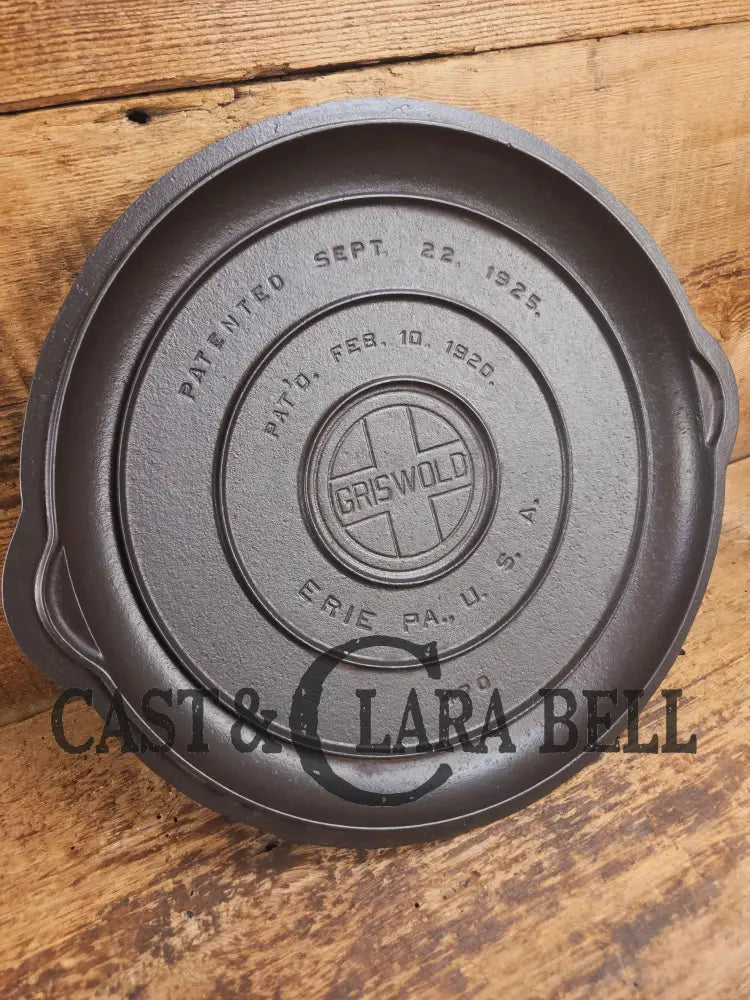 Need a lid? Hard to find 1920βs Griswold No. 10 Skillet Lid with Large Block Logo 470 Skillet